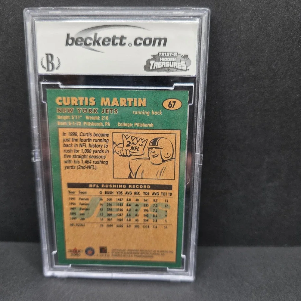 Fleer Tradition Trading Card 2000 Curtis Martin Jets BCCG 9 #67